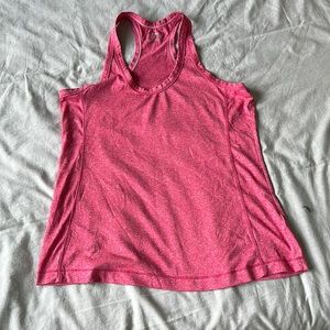 Pink work out razorback tank top